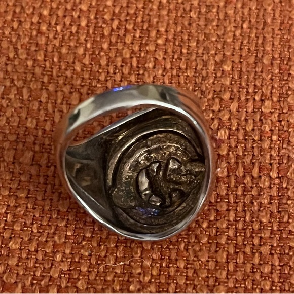 World War II Sterling Silver Honorable Discharge Ruptured Duck Ring - Picture 4 of 8
